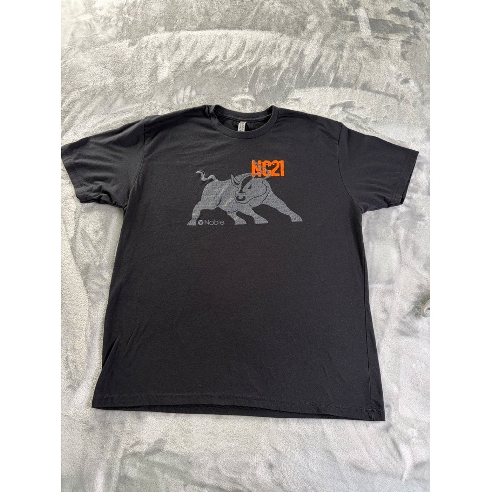 Next Level Apparel Noble Capital Markets NC21 Bull Mens XL Black T-Shirt